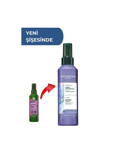 Yves Rocher Bukle Belirginleştirici Bakım Kremi - Kıvırcık Ve Dalgalı Saçlar / Organik Keten Ve Agav 150 Ml
