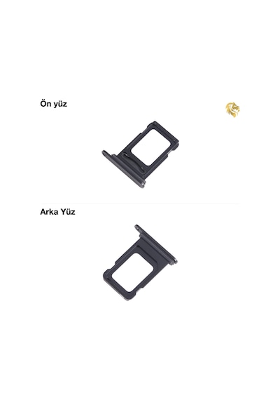 Apple iPhone Uyumlu 15 Sim İç Yuvası Çiftli Siyah Çiftli Sim Yuvası İkili Sim Tepsisi Çiftli Sim Aparatı Dual Sim