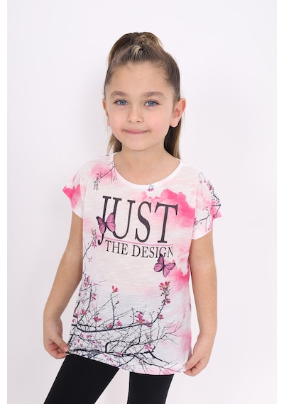 Toontoy Kids Toontoy Kız Çocuk Dijital Baskılı Tişört Fuşya