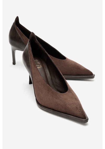 Luvi Shoes Meadow Kahverengi Süet Cilt Kadın Topuklu Ayakkabı Luvi Shoes Meadow Kahverengi Süet Cilt Kadın Topuklu Ayakkabı