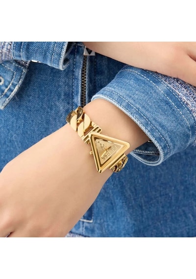 Guess Gugw0859l2 Altın Kaplama Üçgen Kadın Kol Saati Altın