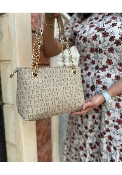 Just Polo Günlük Kombinlere Uygun Kadın Kum El Ve Omuz Çantası 08906874