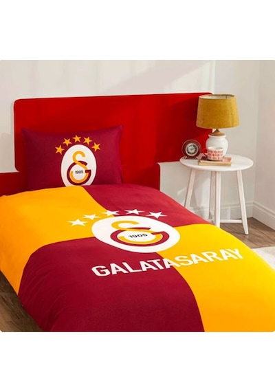 Yeni Sezon Lisanslı Galatasaray Efsane Tek Kişilik Nevresim Takımı Sarı Kırmızı
