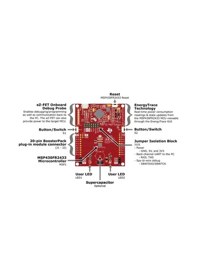 Tı Msp-exp430fr2433 Launchpad Geliştirme Kiti Msp430fr2433 16mhz 16 Bit Mcu Geliştirme Kartı Ez-fet Programlayıcı 16kb