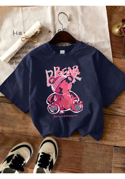 Noıssey Urban Pop Graphic Kadın Tişört Koleksiyonukod 5484 Lacivert
