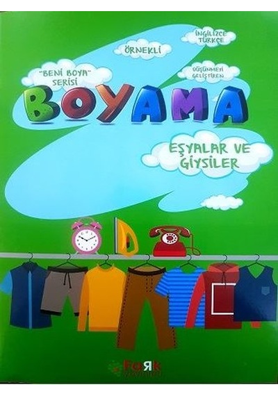 Eşyalar ve Giysiler-Beni Boya Serisi-Boyama- Fark Yayınları