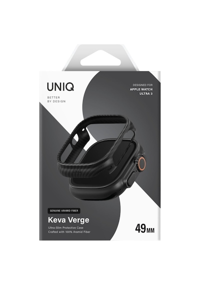 Apple Uyumlu Watch Ultra 3 49mm Kılıf Karbon Kasa Koruyucu Armaid Fiber Yüzey Premium Koruma Keva Verge