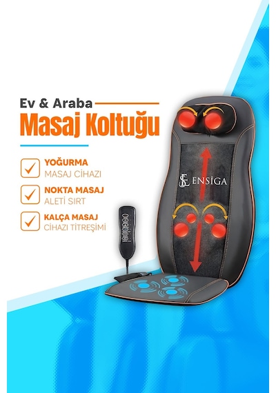 Yeni Servikal Sırt Boyun Masaj Minderi Ensiga Gri