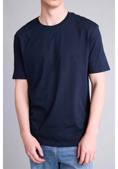 Defacto %100 Pamuk Basic Lacivert Erkek T-shirt V7699az/nv64 Lacivert