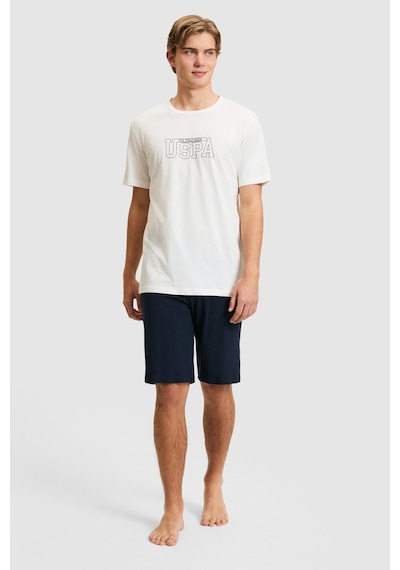 U.s. Polo Assn. Erkek Ekru Pijama Takım 50326148-vr019 Ekru