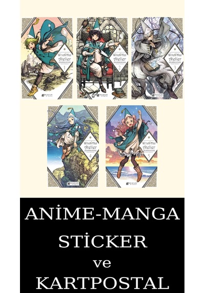Witch Hat Atelier 1-2-3-4-5 Manga Seti 5 Kitap / Anime-manga Sticker Ve Kartpostal