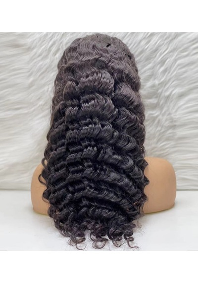 Gerçek Front Lace Tül Peruk Yoğun Dalgalı Doğal 65 70cm