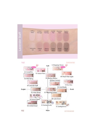 Hafif Dokulu Yoğun Renklere Sahip Göz Farı Paleti Clıo Pro Eye Palette Air 07 Lavender Staff 07