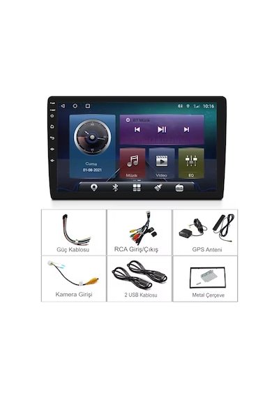 Reidan 10"inç Oto Araç Hd Ekran Carplay Dokunmatik Radyo Teyp Multimedya