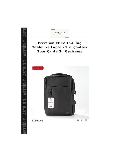 Premium Cb02 15.6 İnç Tablet Ve Laptop Sırt Çantası Spor Çanta Su Geçirmez