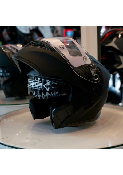 Rs2 902-1 Çene Açılır Motosiklet Kaskı Mat Siyah