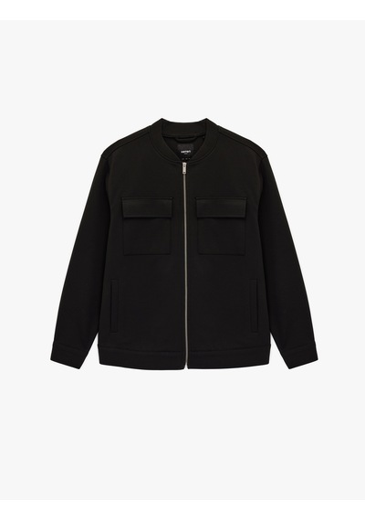 Koton Slim Fit Uzun Kollu Kapaklı Cepli Fermuarlı Kolej Yaka Bomber Ceket Siyah 6sam20005hk Siyah Koton Slim Fit Uzun Kollu Kapaklı Cepli Fermuarlı Kolej Yaka Bomber Ceket Siyah 6sam20005hk Siyah
