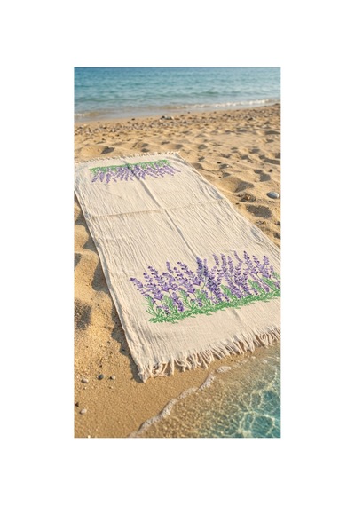 %100 Pamuk 4 Katlı Müslin Kumaş Plaj Havlusu / Peştemal / Banyo / Hamam Havlusu 90 X 190 Cm Beyaz - 892987460 Beyaz