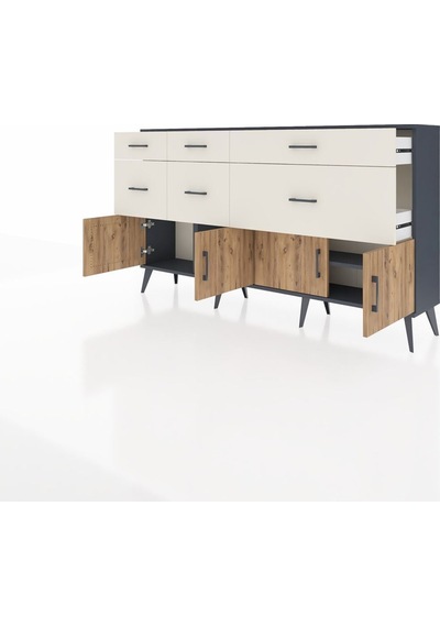 Arges Konsol Tek Raflı 6 Çekmeceli 4 Kapaklı 176x30x99 Antrasit-çam/aytaşı Atlas Çam/aytası - Antrasıt Arges Konsol Tek Raflı 6 Çekmeceli 4 Kapaklı 176x30x99 Antrasit-çam/aytaşı Atlas Çam/aytası - Antrasıt