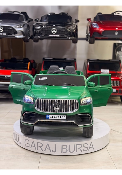 Maserati Akülü Araba 0-6 Yaş Özel Plaka Hediye Yeşil