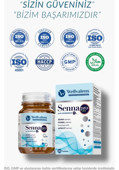 Sennapro Lax Sinameki, Magnezyum, Kayısı & Rezene İle Sindirim Konforu Ve Bağırsak Desteği 30 Tablet