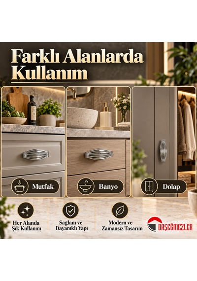 Haskan Taha Düğme Kulp Krom