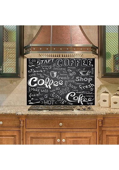 Mutfak Duvar Tezgah Arası Ocak Arkası Sticker Kaplama Coffee Shop Abanoz