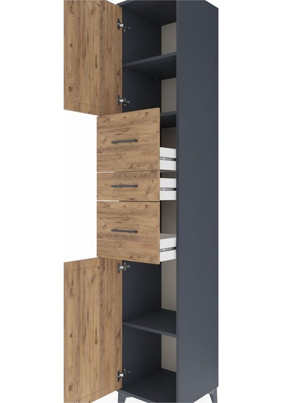 Hyperion Dolap 3 Raflı 3 Çekmeceli 2 Kapaklı 44x44x243 Antras... Antrasit Hyperion Dolap 3 Raflı 3 Çekmeceli 2 Kapaklı 44x44x243 Antras... Antrasit