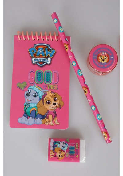 X Dekomus Lisanslı Paw Patrol Pink Paws Collection 5'li Kırtasiye Seti Not Defteri,kurşun Kalem,cetvel,silgi,kalemtraş Diğer