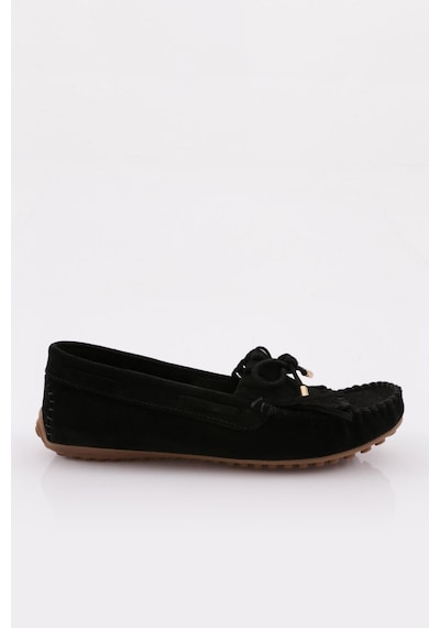 Dgn K118 Kadin Püskül Detayli Loafer Ayakkabi K118-1774-R1680 Siyah
