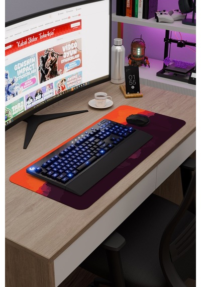 Dijital Dağ V2 70x30 Xl Gaming Kauçuk Kaymaz Taban Mouse Pad Fare Altlığı
