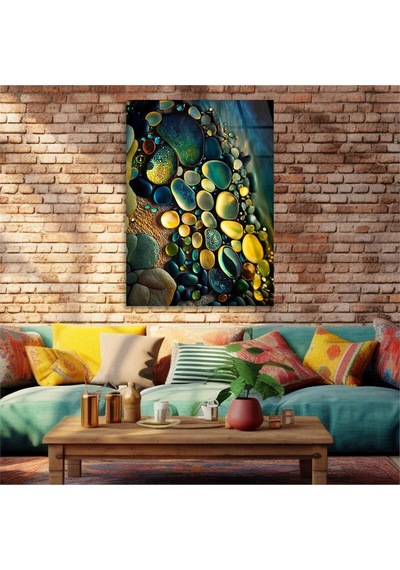 Gerçek Cama Baskı Sanat Temalı Tekli Cam Tablo 470 S432