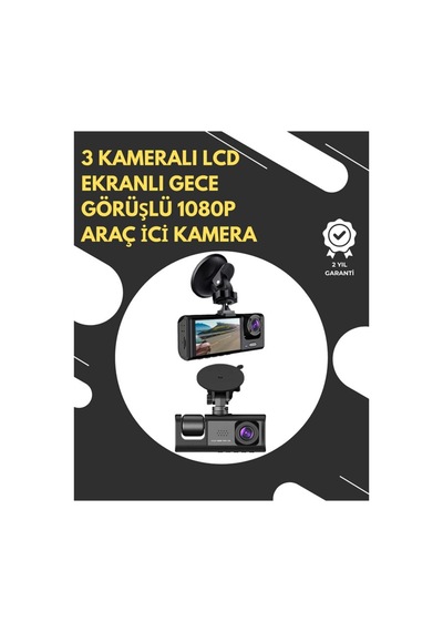 G-sensör Ve Hareket Algılama Destekli 1080p Araç İçi Güvenlik Kamerası - Verah16995-1736