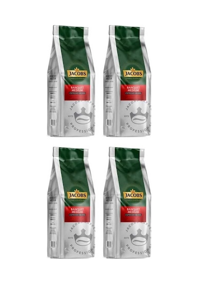 Jacobs Banquet Medium Espresso Beans Çekirdek Kahve 4 x 1 KG