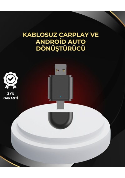Kablosuz Carplay Ve Android Auto Dönüştürücü Usb-a & Type-c Girişli Akıllı Adaptör - Bayi Depom