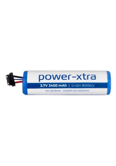 Power-xtra - Verifone - V240m Yüksek Kapasiteli Pos Bataryası - 3.7v 3400mah Li-ion Batarya