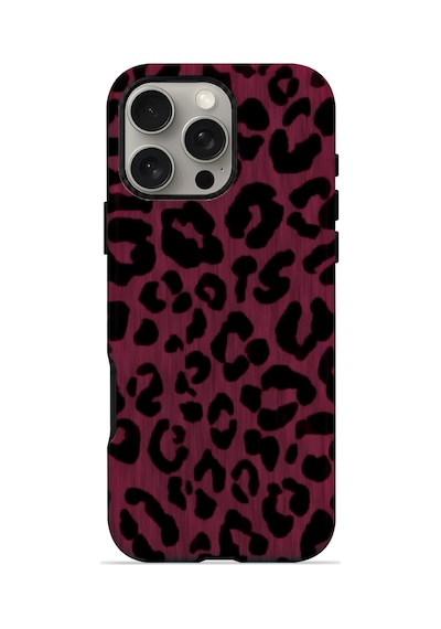 Velvoria Valestra Fuşya Leopar Apple Apple iPhone Uyumlu 16 Pro Max Magsafe Koruma Kılıfı Valestra Magline - Fuşya Leopar
