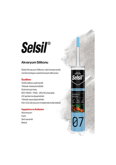 Selsil 5 Adet Akvaryum Silikon Şeffaf Ve Rosıe