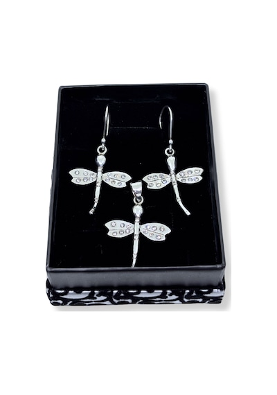 Oya Silver Beyaz Işıltılı İri Gümüş Set&takım