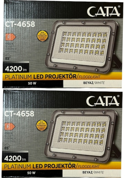 Cata Ct-4658 50w 6500k Beyaz Işık Led Projektör 2 Adet