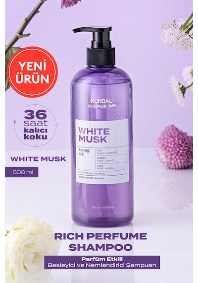 Kundal Rich Perfume Shampoo White Musk 500 ML