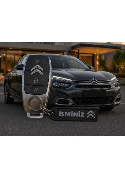 İsimli Citroen Anahtarlık , Kişiye Özel - Hediyelik İsimli Araç Logolu Anahtarlık - İsimli Citroen A