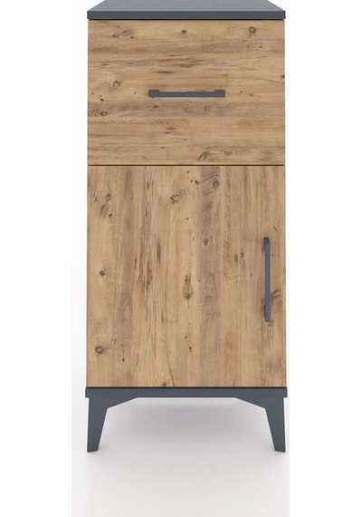 Arges Komodin Tek Raflı Tek Çekmeceli Tek Kapaklı 44x30x96 An... Antrasit
