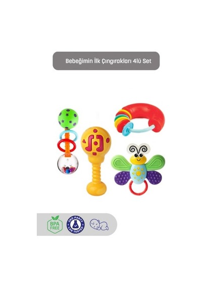 Kiki Bebeğimin Ilk Çıngırakları 4'lü Set PKT.KIKI.007 Diğer
