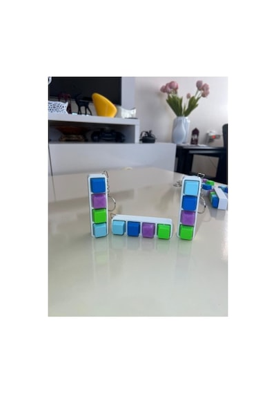 Setra 3d Studio - Premium 4'lü Mekanik Keycap Anahtarlık Çoklu Renk & Blue Switch Rahatlatıcı Atıcı