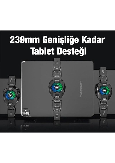 Dijital Göstergeli Kablolu İpad Tablet Uyumlu Soğutucu Gamer Oyuncu Radyatör Soğutma Fanı