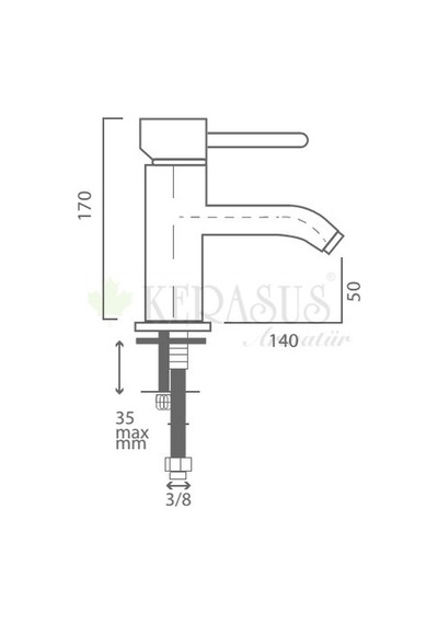 Kerasus Ruby Serisi - Mix Lavabo Bataryası 35ø