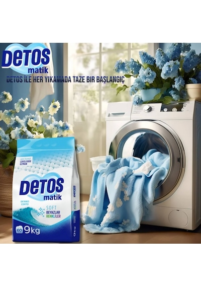 Detos Çamaşır Konsantre Okyanus Toz Deterjan -beyazlar Ve Renkliler İçin 9 Kg