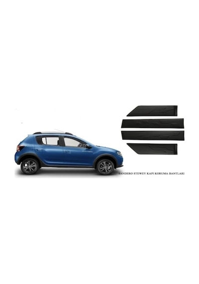 2012-2020 Dacia Stepway Kapı Gövde Kaplama Kabartma Koruma Dodik