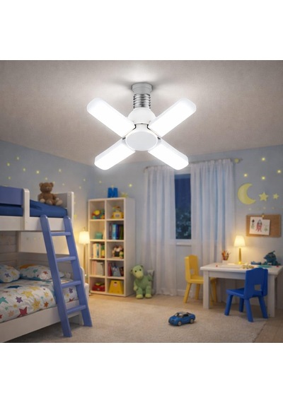 Tr 4 Kollu Katlanabilir Led Tavan Ampulü E27 Duy Uyumlu Yüksek Parlaklık Enerji Tasarruflu Modern Tavan Aydınlatma A Genel